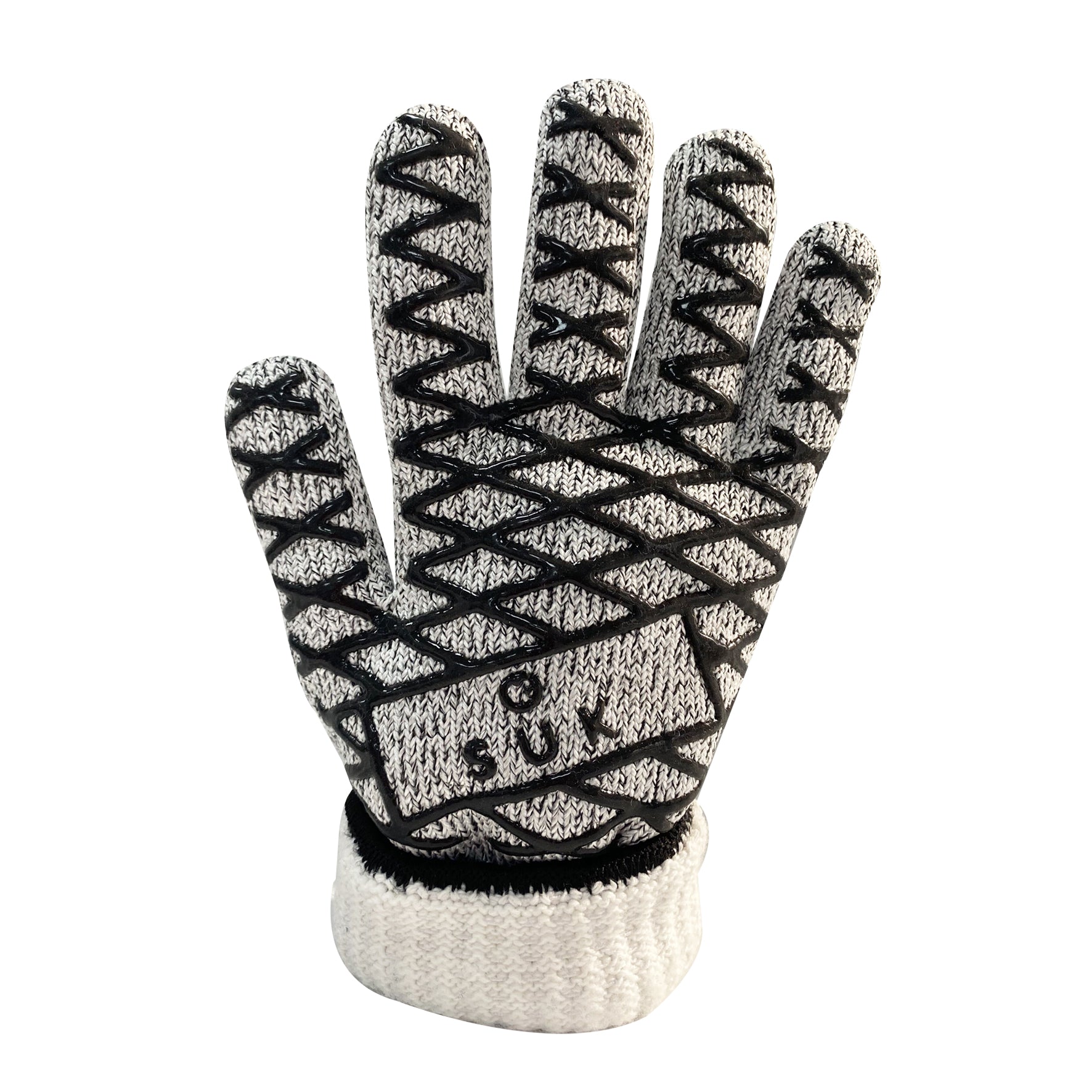 Heat-resistant grill glove gray / black