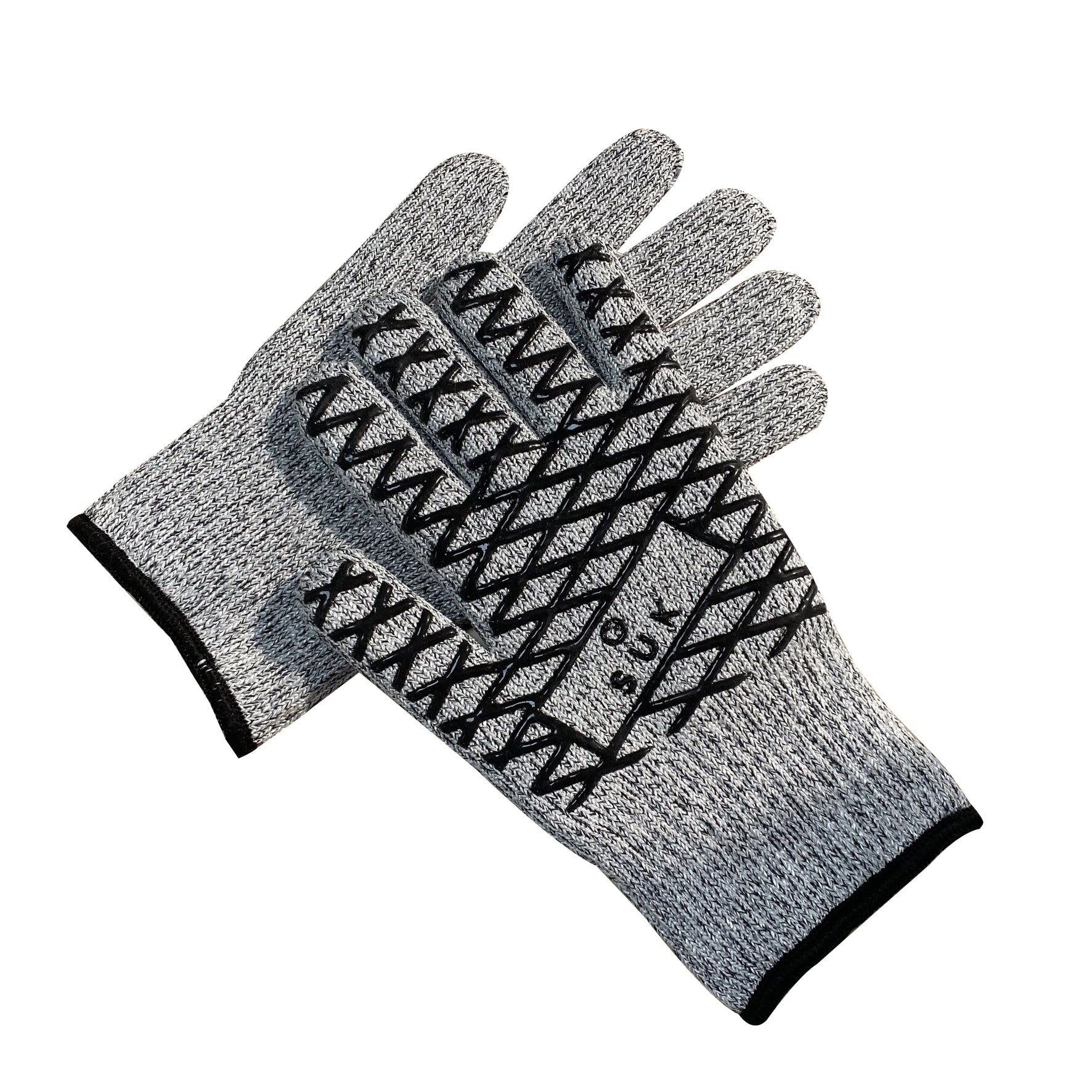 Heat-resistant grill glove gray / black