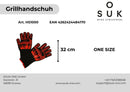 Hitzebeständiger Grillhandschuh schwarz / rot