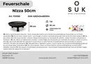 Fire bowl 50 cm with square feet -Nizza-