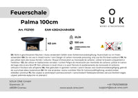 Feuerschale 100 cm mit Holzlagerfach -Palma-