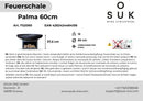 Feuerschale 60 cm mit Holzlagerfach -Palma-