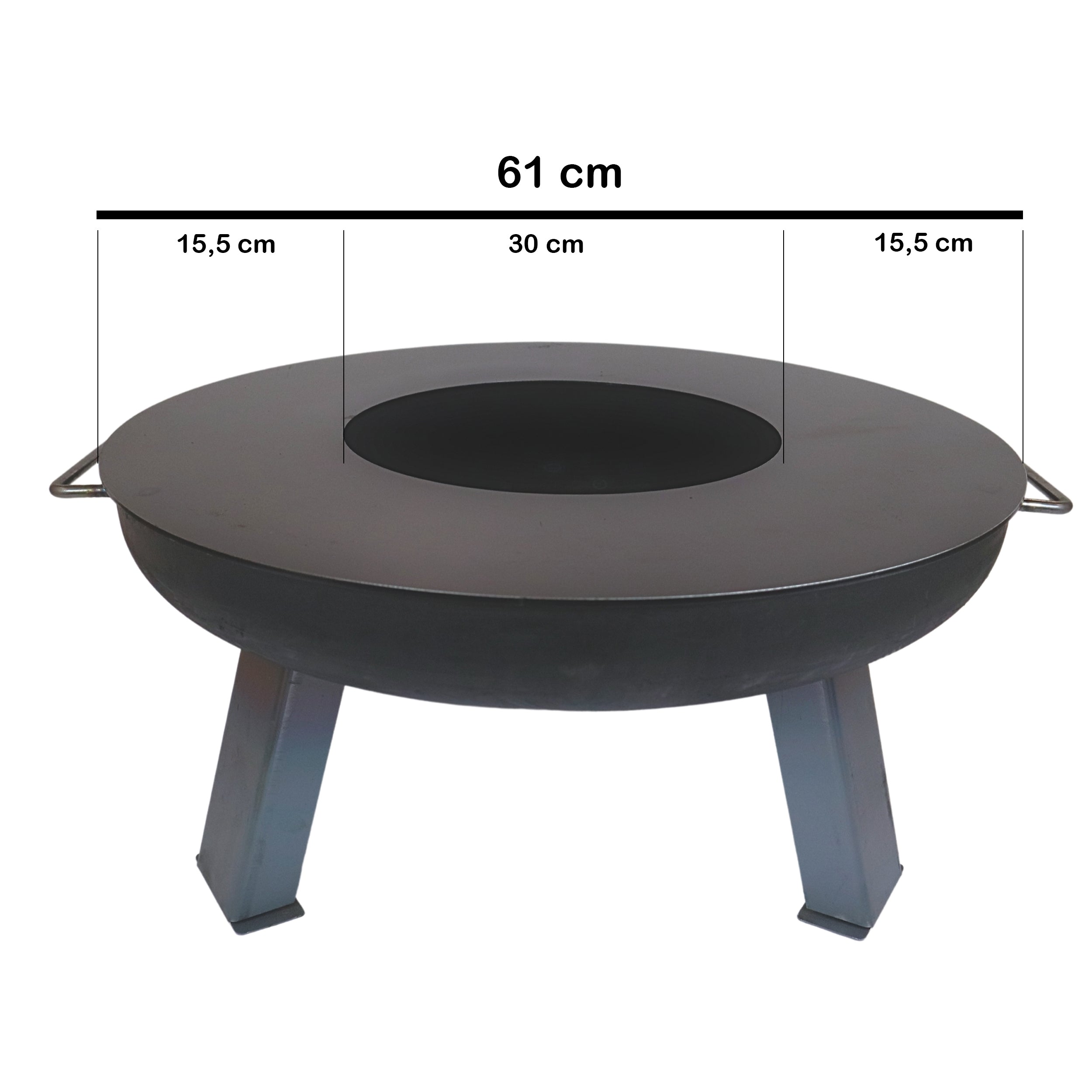 Fire plate for a fire bowl with ø 60 cm